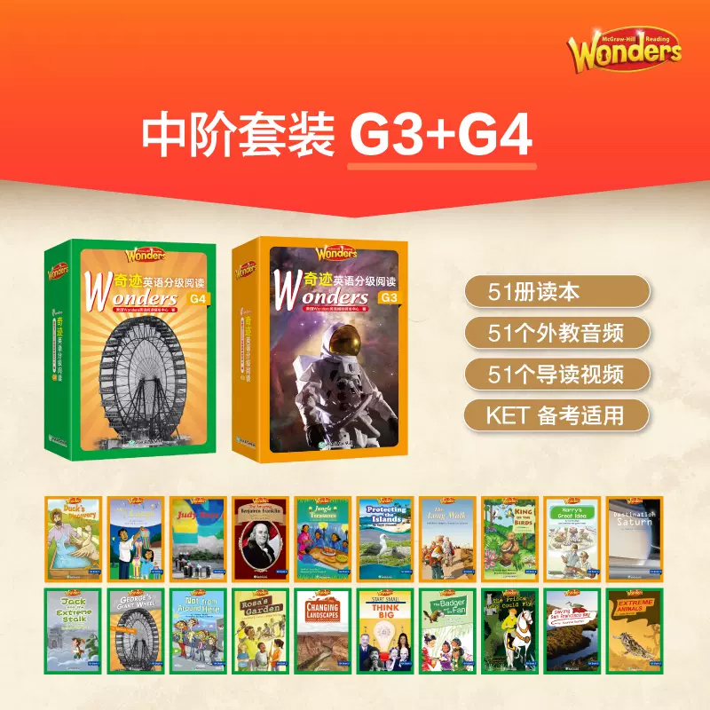 新东方官方正版Wonders奇迹英语分级阅读 幼儿园小学生一二三四五六年级初中3-12岁儿童少儿英语启蒙绘本