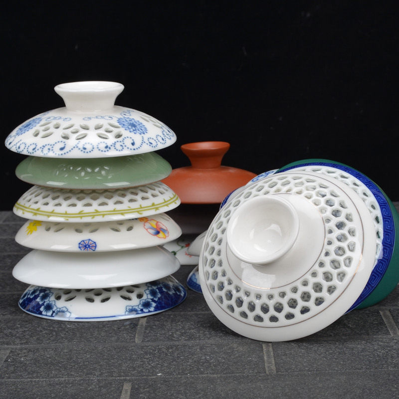 盖碗茶杯单盖子配件白瓷青花盖碗盖子泡三才茶碗透明盖子茶具零配,淘宝优惠券,粉丝福利购,淘宝优惠卷