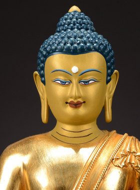 闯隆家用桌面铜器铜鎏金铜像摆件