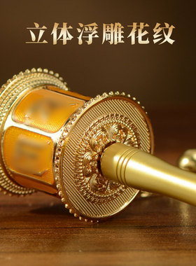 闯隆转轮摆件迷你六字小手摇转筒