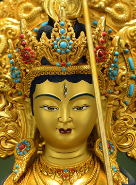 闯隆15寸大白伞盖母铜像雕像摆件