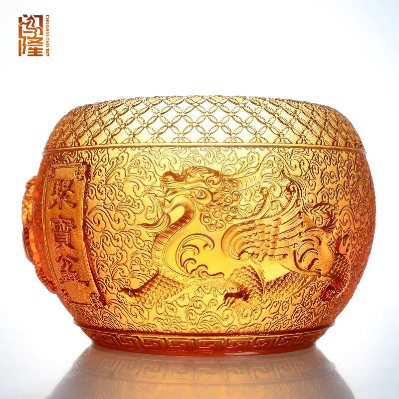 闯隆琉璃聚宝盆招财聚财摆件 家用米缸乔迁之喜开业礼物高档摆件,淘宝优惠券,粉丝福利购,淘宝优惠卷