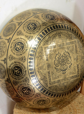 闯隆尼泊尔手工打造特大号铜颂钵