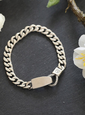 925银链条手链女中性风手环潮流港风高级感小众设计手环