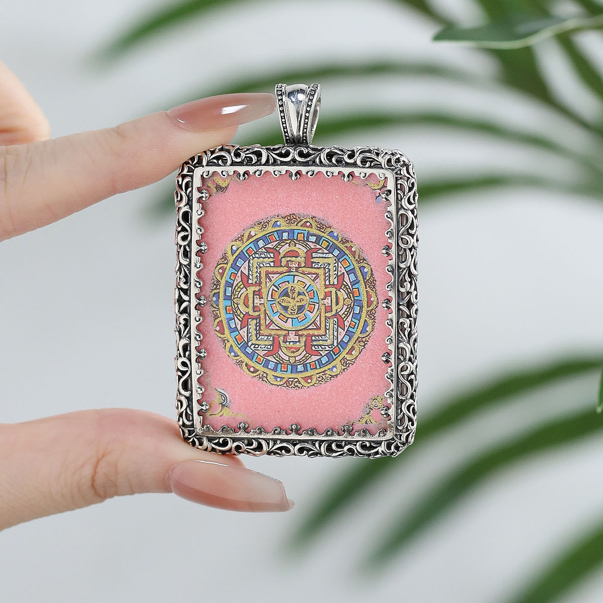 925银唐卡吊坠女国潮风轻奢高级感小众设计单坠无项链女DIY配件 - 图1