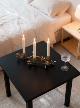 美式复古树枝造型金属蜡烛台摆件