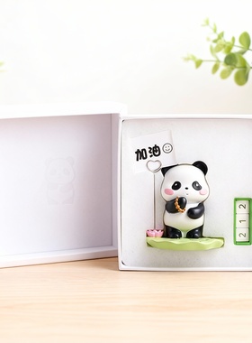 可爱熊猫卡通动物装饰摆件
