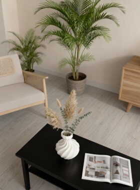 北欧简约轻奢白色陶瓷花瓶摆件