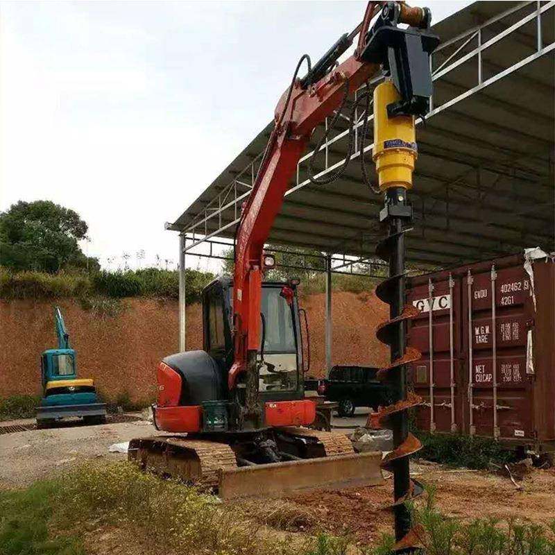 挖机属具螺旋钻机树坑钻孔机房屋地基打桩机建筑工地电杆打桩机,淘宝优惠券,粉丝福利购,淘宝优惠卷
