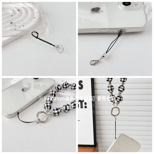 万能小挂绳通用手机壳钥匙ccd相机u盘挂件结实尼龙穿孔绳迷你细绳挂钩金属扣链配件挂饰黑色绳子带高端可拆卸 - 图0