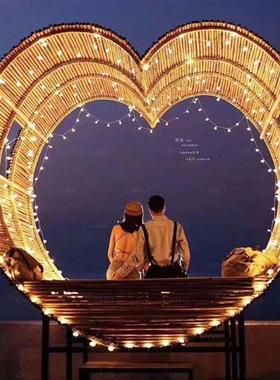 户外景区休闲网红打卡设计点装饰拍照摆件道具鸟巢藤编椅秋千巨型