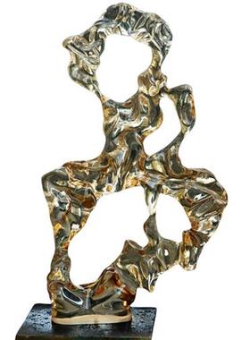 现代新中式透明树脂太湖石桌面摆件办公室家居客厅玄关装饰品