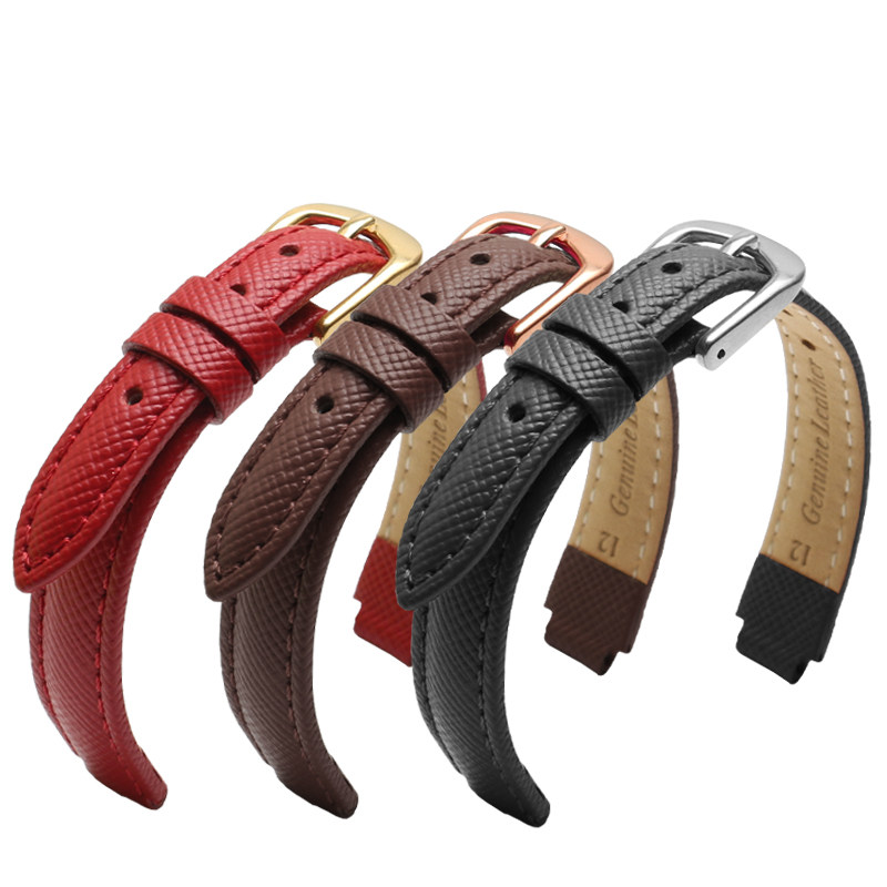 凸口皮带适配卡西欧女表真皮手表带 季娅唯配件