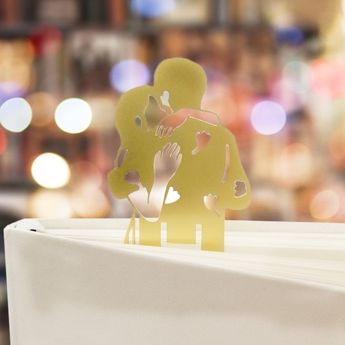 【年货节】玖伍米橙原创拥抱情侣金属书签 高档精致创意记录爱情情侣书签 INS风恋爱情侣纪念品礼物 - 图2