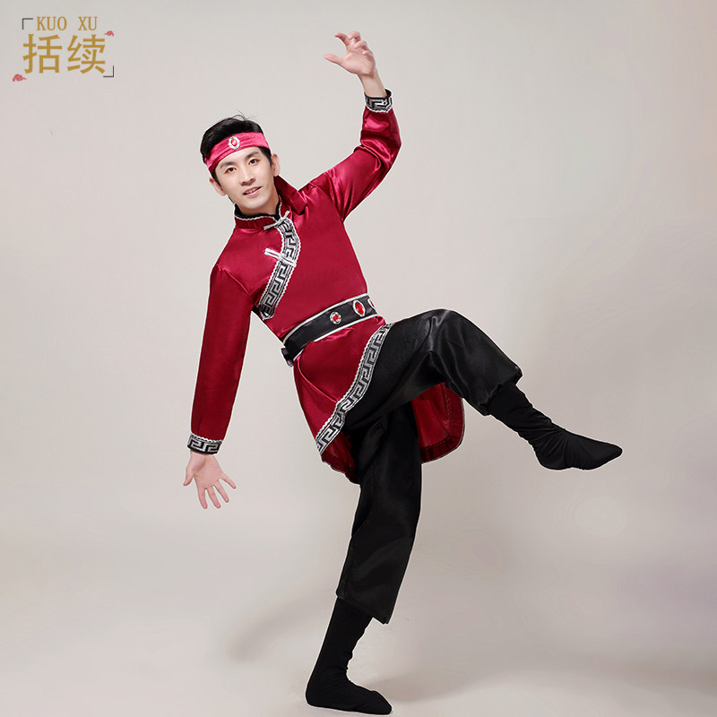 蒙族男装篝火晚会舞蹈大草原长袍 括续民族服装/舞台装