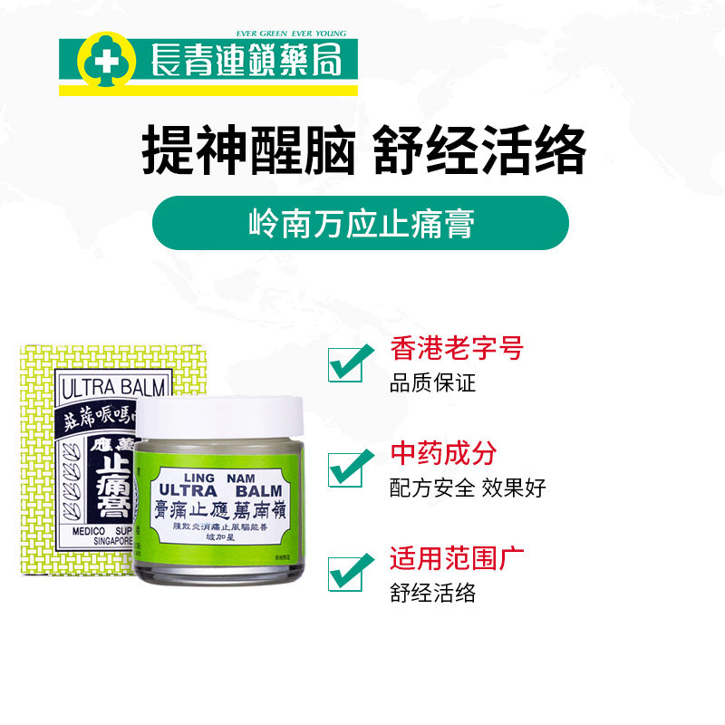 岭南万应香港筋骨壮骨活血止痛膏 长青海外国际解热镇痛用药