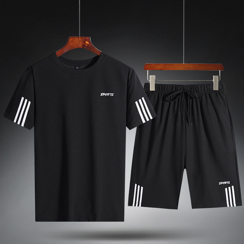 夏季男士短袖休闲运动套装跑步t恤 onetwodoT恤