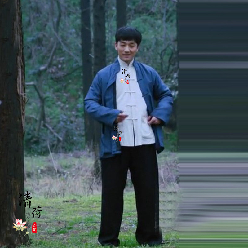 影视古装燕子李三李小龙陈真武馆镖局功夫同款民国长衫长袍棉麻服