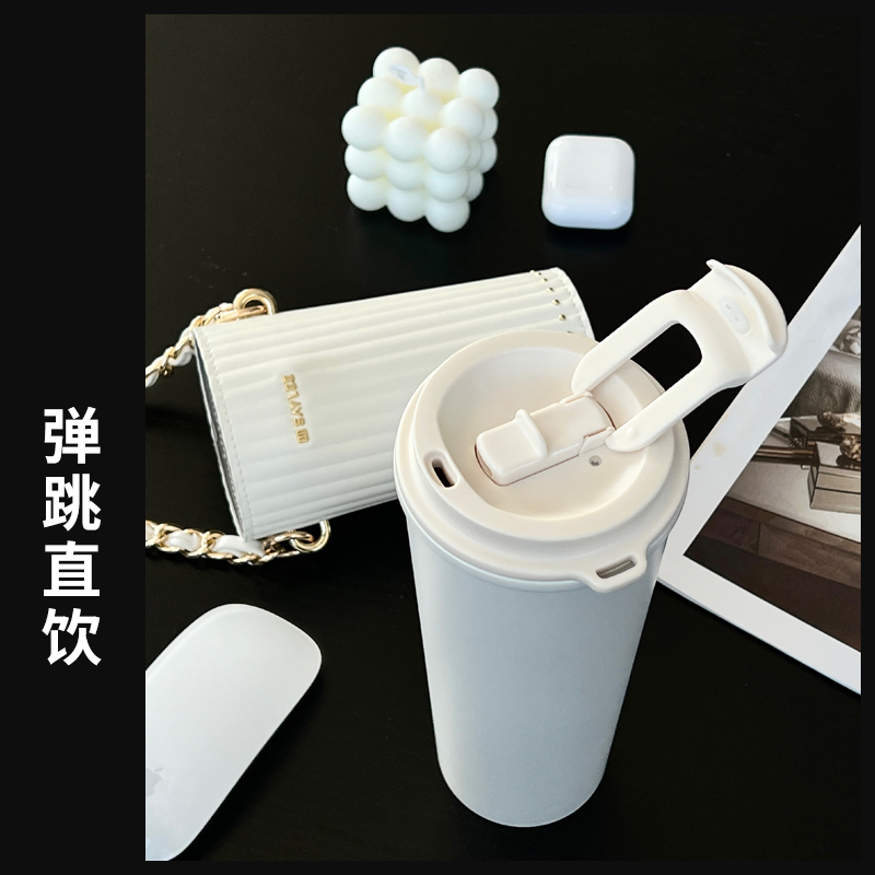 小立保温杯大容量吸管杯女生陶瓷内胆2024新款高颜值便携水杯子