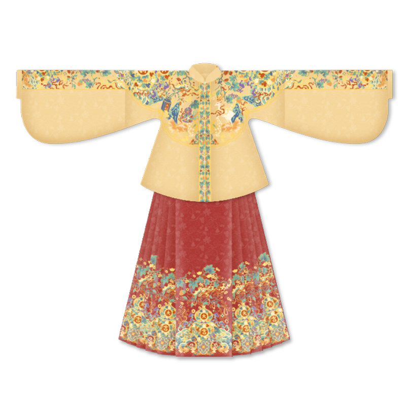 素羽华裳福禄来宜 明制汉服女对襟短袄 仿妆花马面裙织金秋冬套装,淘宝优惠券,粉丝福利购,淘宝优惠卷