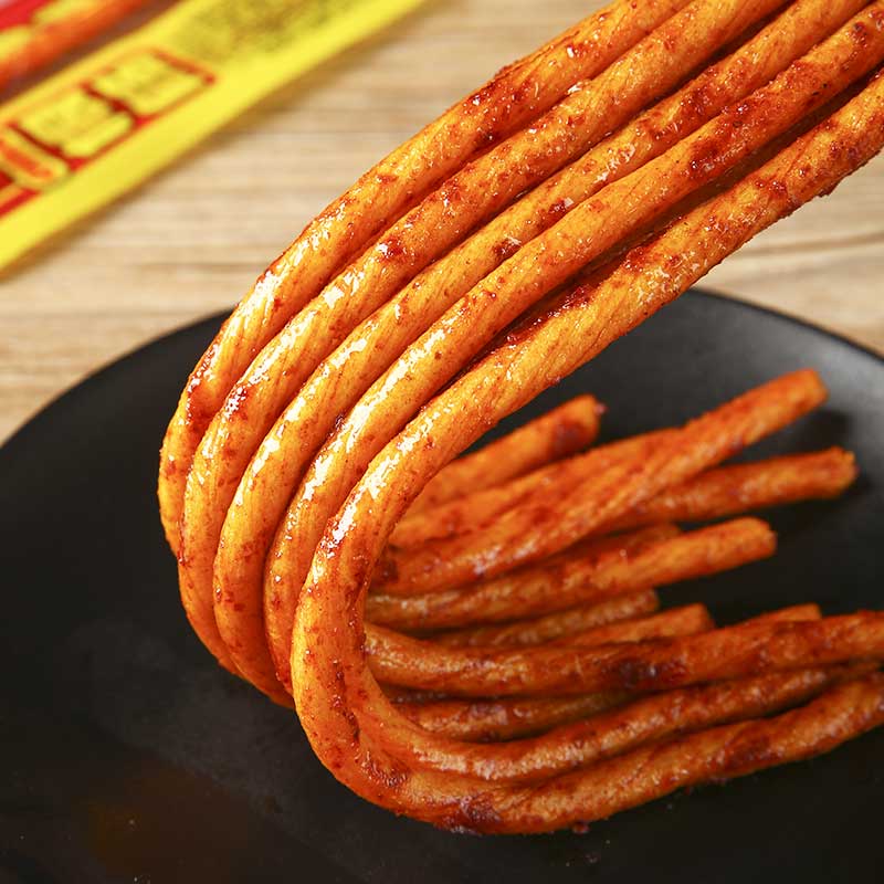 一根筋辣条解馋麻辣素牛筋儿时怀旧网红小零食办公室休闲食品整箱