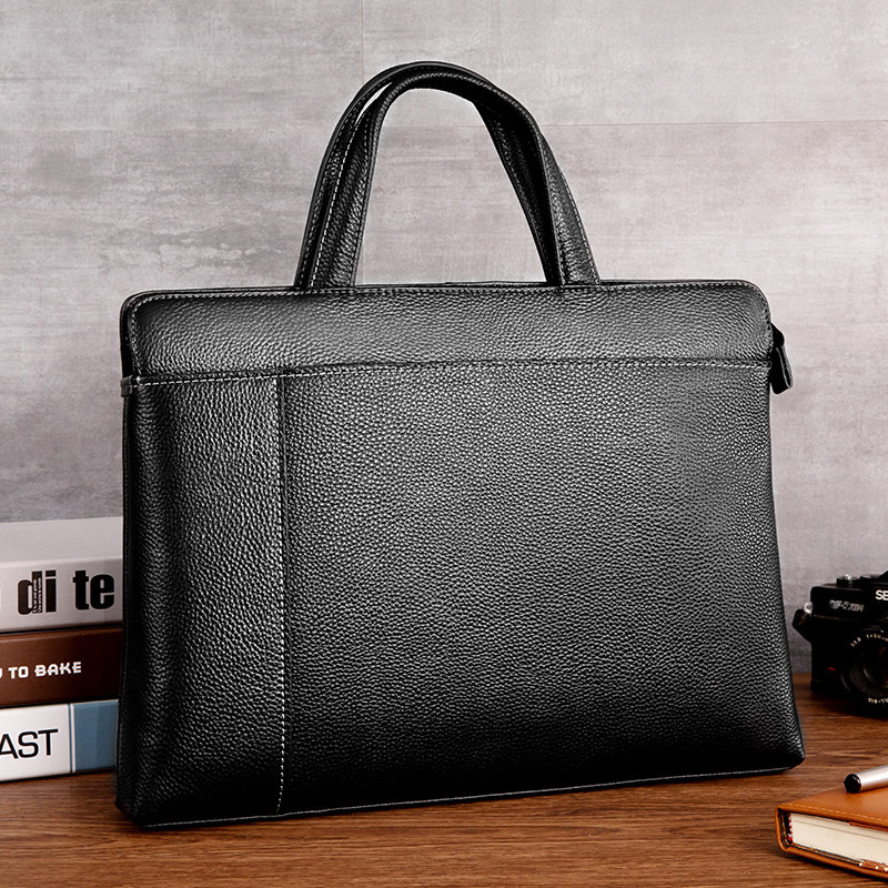 公文包男商务简约青年真皮男士包包 妃陌男士包袋