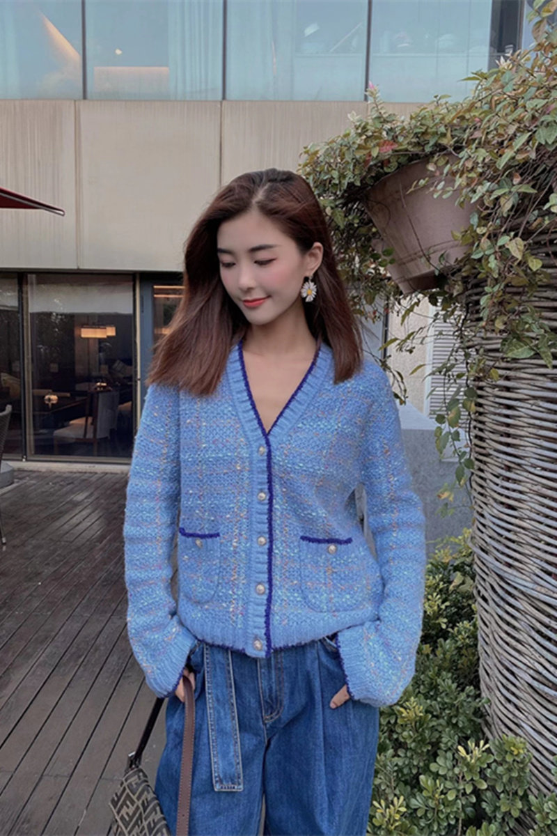 阿玛施旗舰店官网正品2020秋季开衫 范芙熙短外套