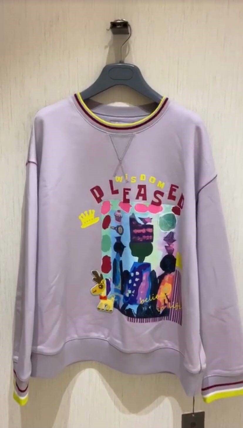 阿玛施旗舰店官网正品2020秋季卫衣 范芙熙T恤