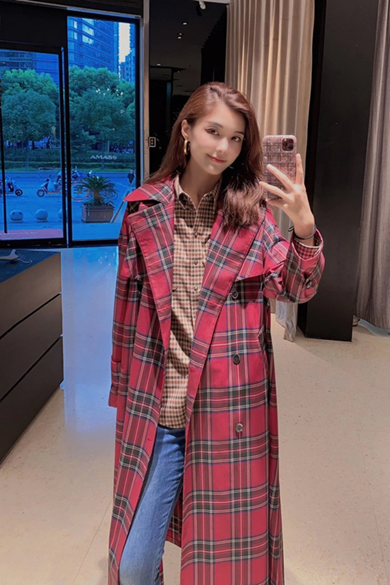 阿玛施旗舰店官网正品2020秋季新款 范芙熙风衣