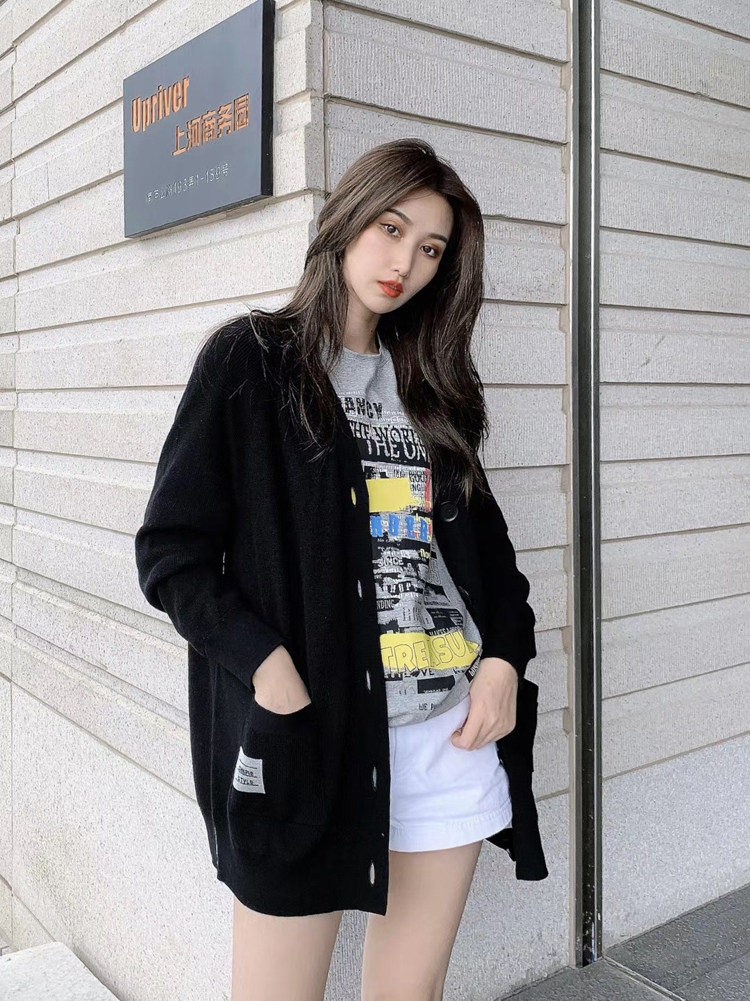 阿玛施旗舰店官网2020秋装新款开衫 范芙熙毛针织衫