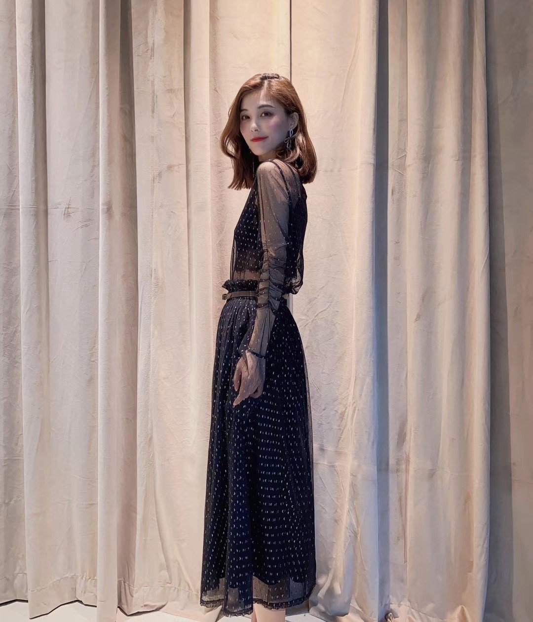 阿玛施旗舰店官网2020春秋正品新款 范芙熙蕾丝衫/雪纺衫