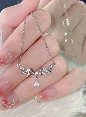 钛钢项链月桂花不掉色女轻奢ins