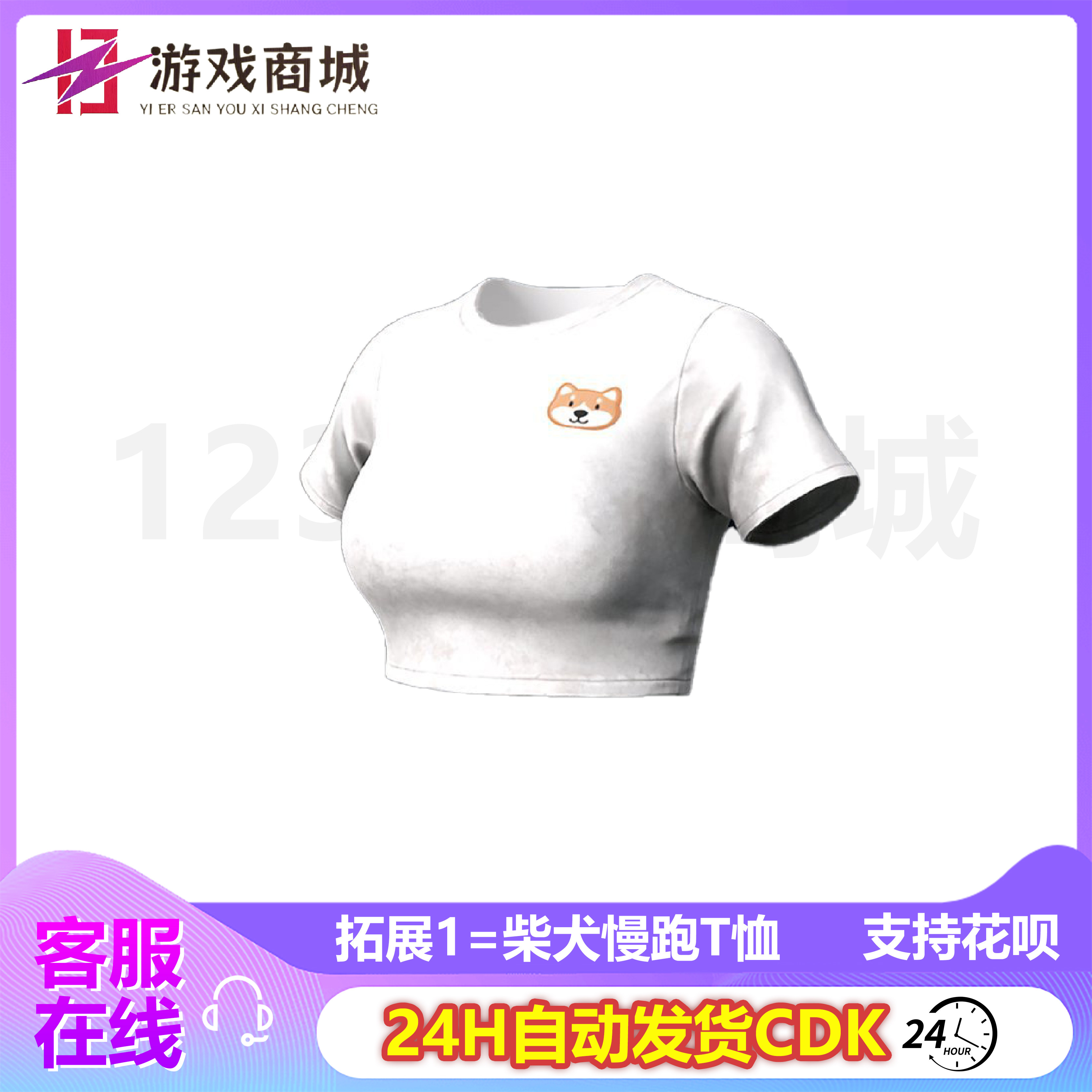 PUBG绝地求生皮肤 柴犬慢跑套装 T恤 长裤 小狗 吃鸡G币CDK兑换码