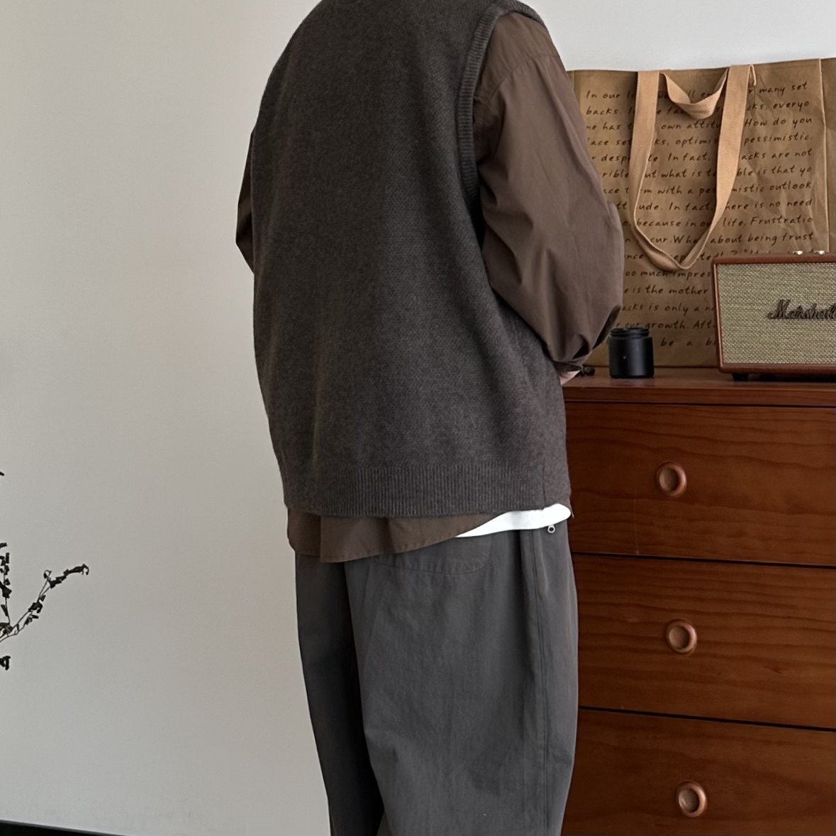 B东日系男装秋冬毛衣背心男女无袖v领针织衫宽松文艺复古叠穿马甲,淘宝优惠券,粉丝福利购,淘宝优惠卷