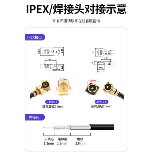 433/470/868/915MHz内置PCB板天线 lora bd+gps模块高增益fpc天线 - 图1