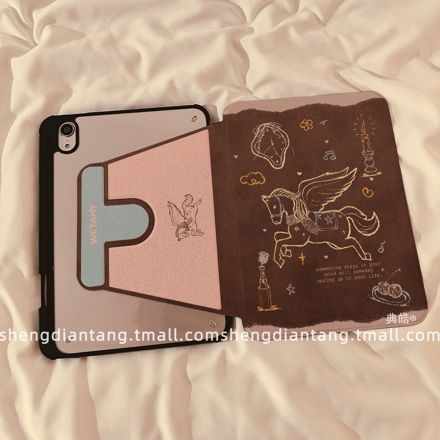 法式蜡烛飞马360旋转iPadAir7/6保护套2025新款适用苹果iPad11保护壳平板第10代Pro11寸Air5带笔槽mini7女款,淘宝优惠券,粉丝福利购,淘宝优惠卷