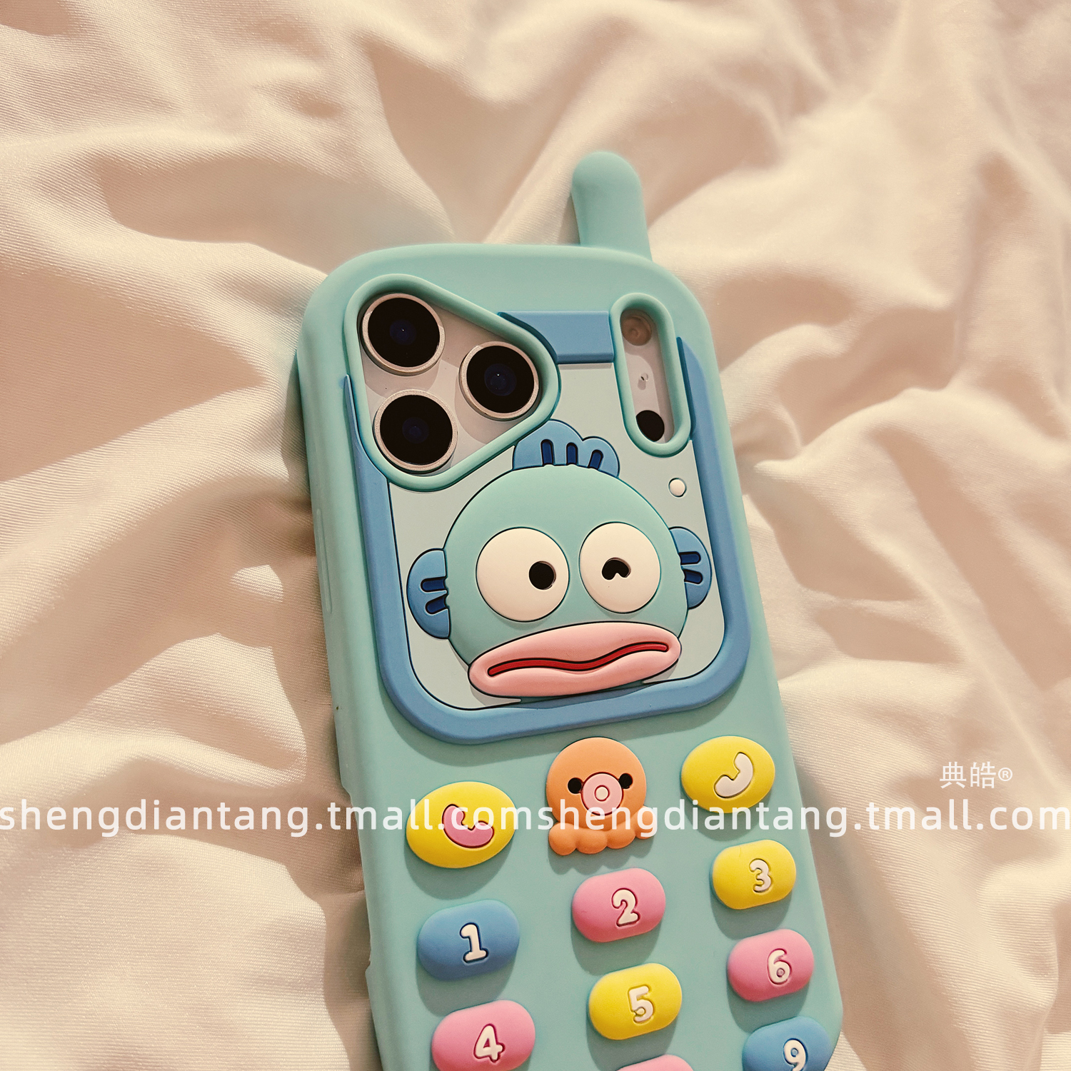 趣味立体丑鱼大哥大适用苹果17ProMax手机壳iphone17Air新款15可爱14创意13女款16promax软硅胶保护套链条 - 图1