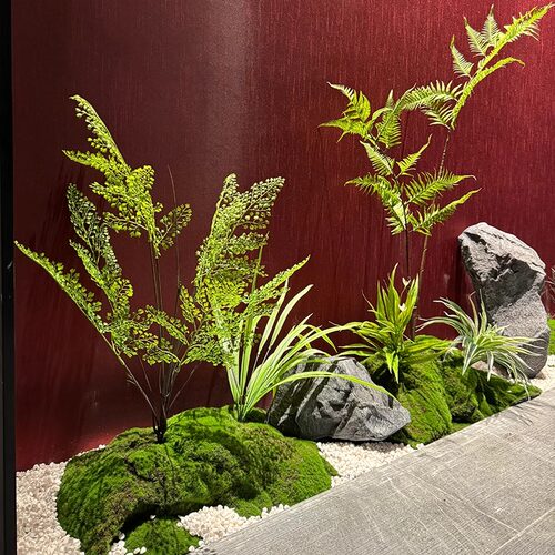 室内玄关仿真绿植组合长条造景墙角花槽植物装饰商场橱窗苔藓摆件 - 图2