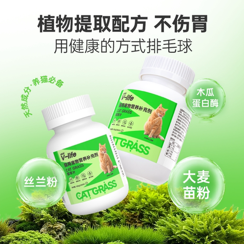 红狗多维200片*3维生素B族微量元素猫草片营养补充化毛球片排毛发 - 图1