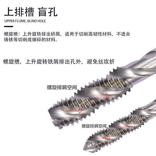进口YG-IPM螺旋丝锥先端丝攻不锈钢机用丝锥含钴丝锥韩国M2M3M4M5 - 图1