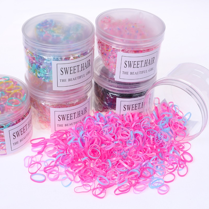 儿童橡皮筋扎头发胶圈女宝宝头绳发圈头饰女童小女孩一次性小皮筋 - 图0