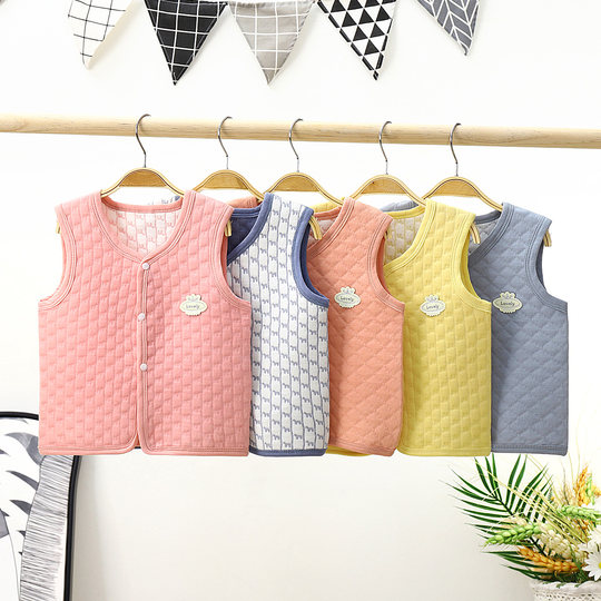 Children's vest pure cotton fabric reversible