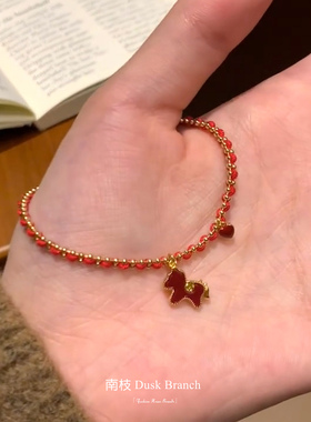 马年新款红色爆闪手链女