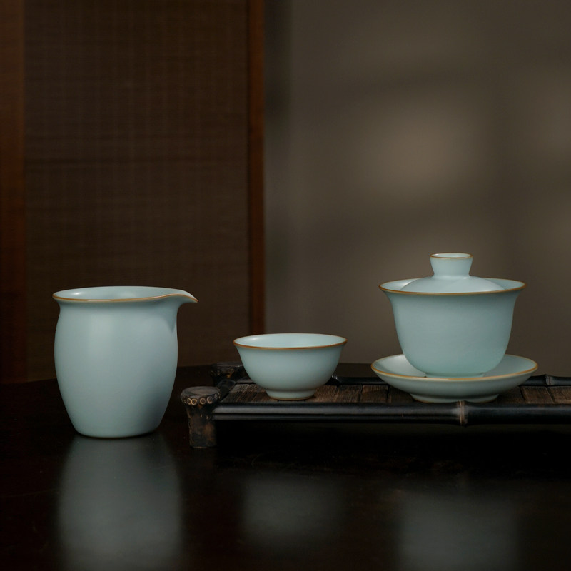 手工汝窑茶海公道杯茶具陶瓷分茶公杯单个景德镇仿古汝瓷开片可养,淘宝优惠券,粉丝福利购,淘宝优惠卷