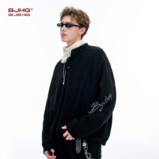 BJHG long-sleeved polo shirt men's autumn and winter inner sweatshirt