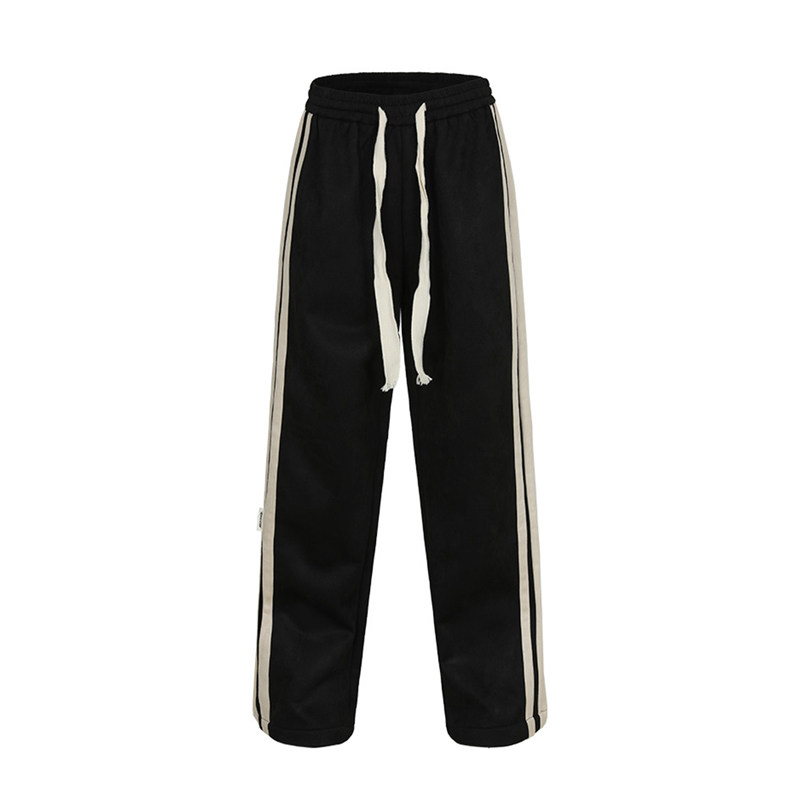 BJHG不计后果环保麂皮绒裤子男款冬季加绒美式潮牌运动直筒休闲裤,淘宝优惠券,粉丝福利购,淘宝优惠卷