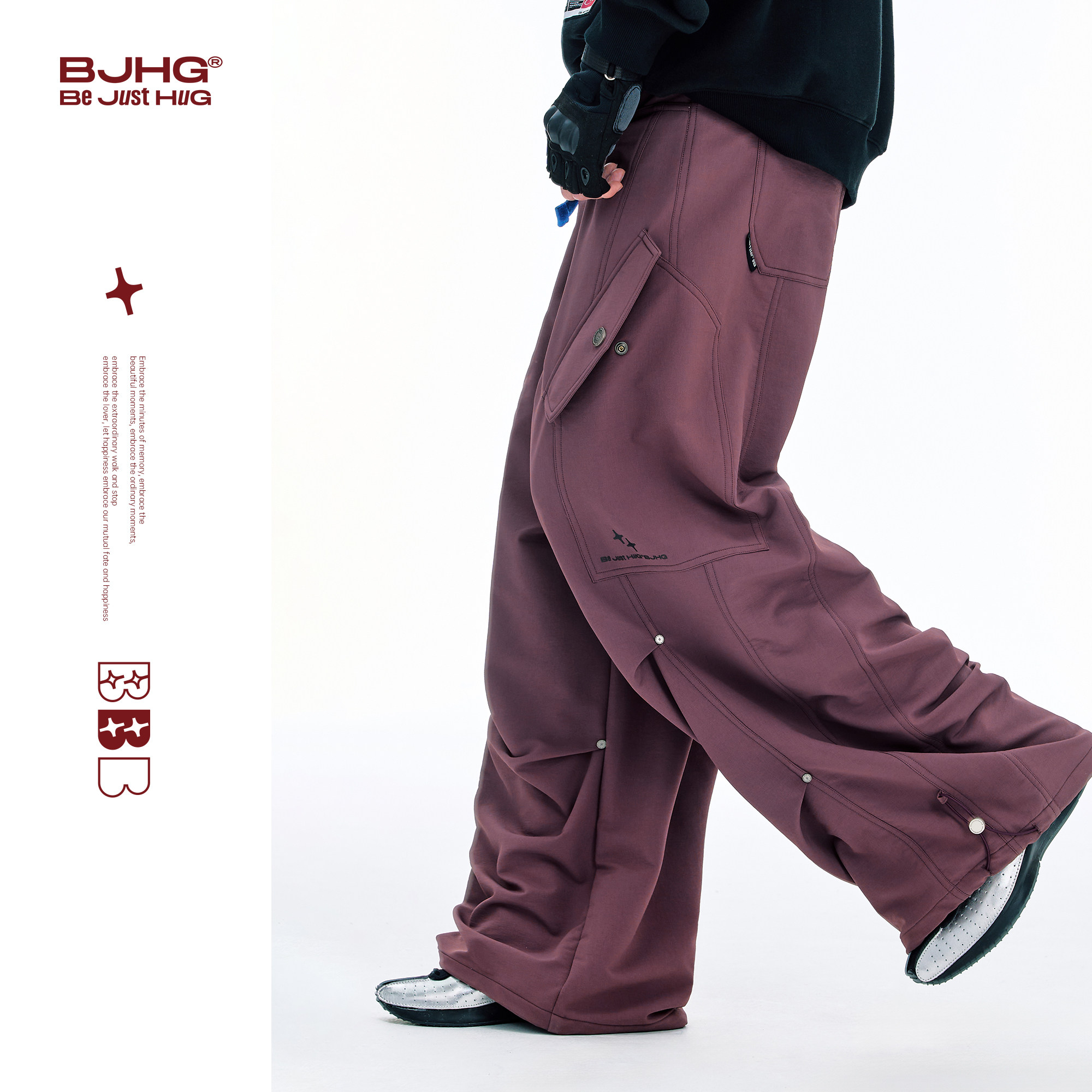 BJHG不计后果美式工装裤子男款秋季新款复古潮机能伞兵休闲长裤女,淘宝优惠券,粉丝福利购,淘宝优惠卷