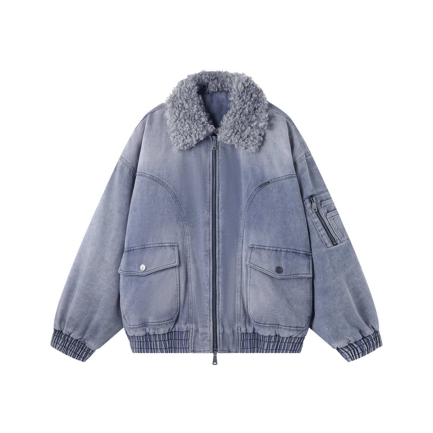 BJHG不计后果美式毛领做旧工装棉服男款冬复古牛仔加厚棉衣外套女,淘宝优惠券,粉丝福利购,淘宝优惠卷