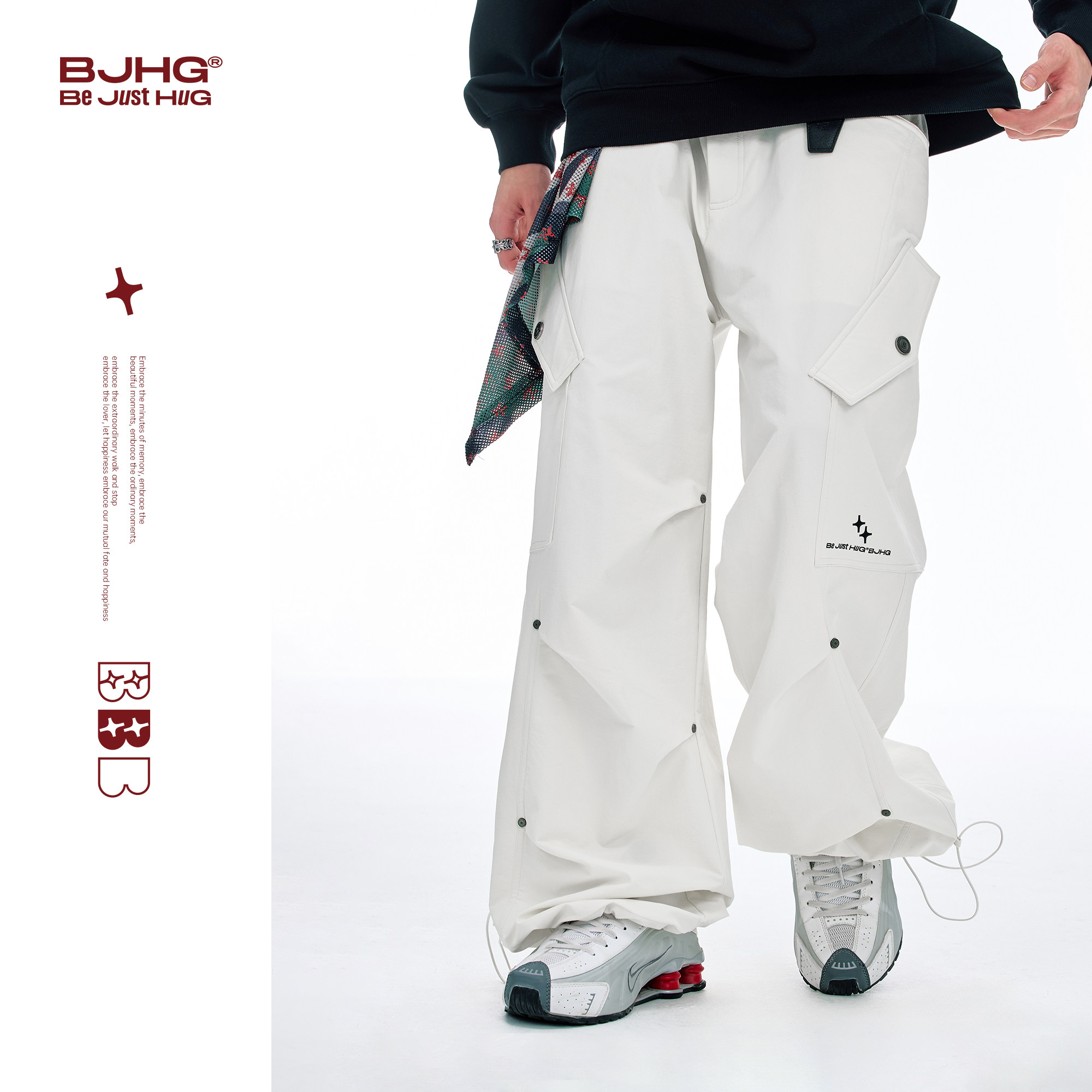 BJHG不计后果美式工装裤子男款秋季新款复古潮机能伞兵休闲长裤女,淘宝优惠券,粉丝福利购,淘宝优惠卷