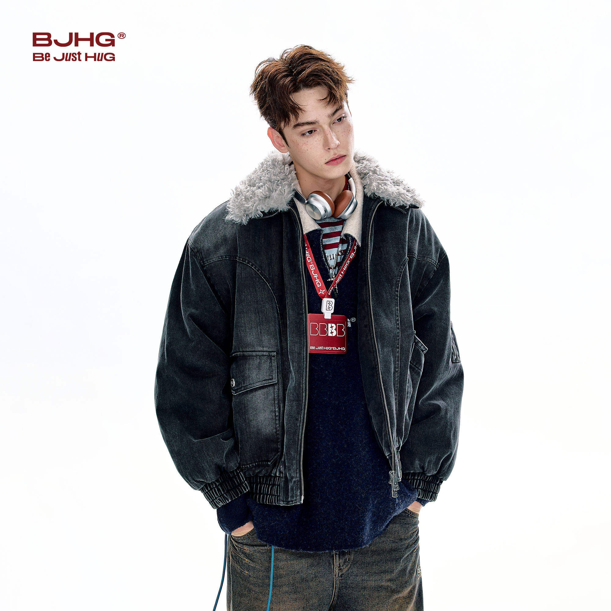 BJHG不计后果美式毛领做旧工装棉服男款冬复古牛仔加厚棉衣外套女,淘宝优惠券,粉丝福利购,淘宝优惠卷